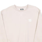 UMBRO Womens Cream Sweatshirt Crew Neck S Cotton Blend Casual Sportswear