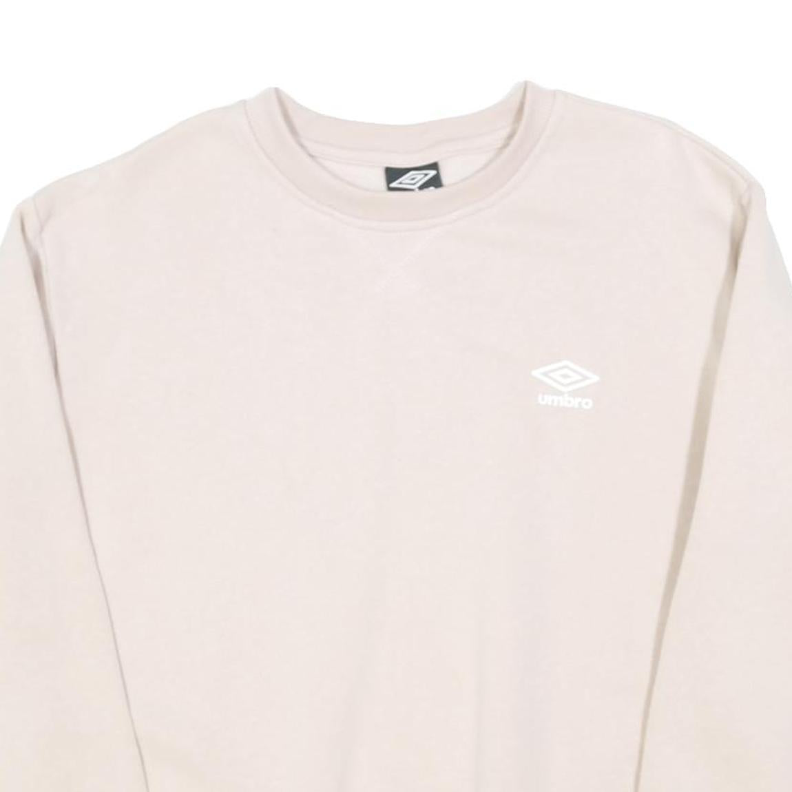 UMBRO Womens Cream Sweatshirt Crew Neck S Cotton Blend Casual Sportswear