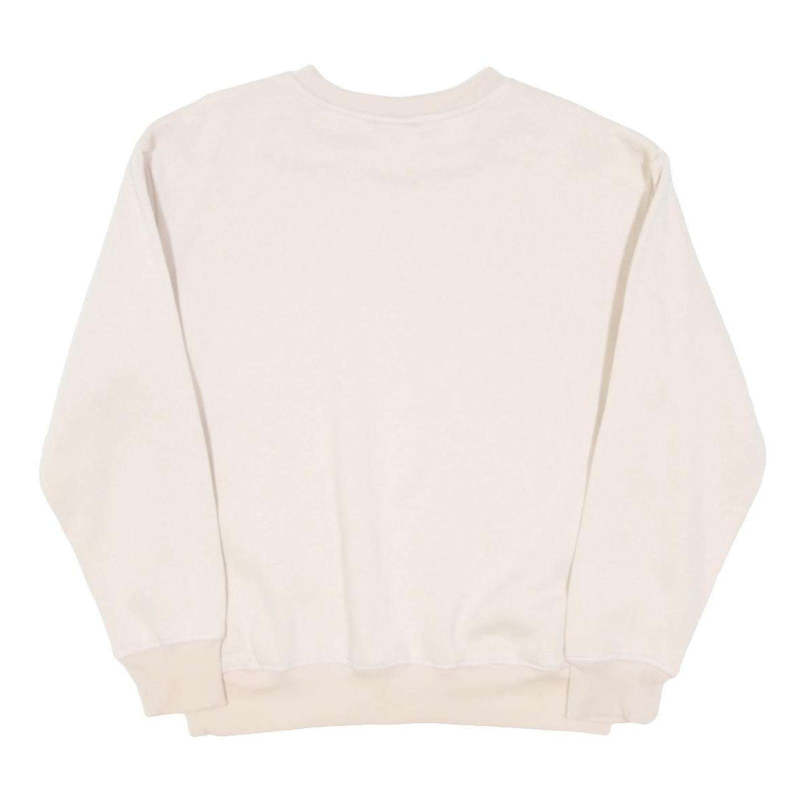UMBRO Womens Cream Sweatshirt Crew Neck S Cotton Blend Casual Sportswear