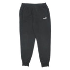 PUMA Mens Joggers Black L W31 L30 Slim Tapered Cotton Blend Casual Sportswear