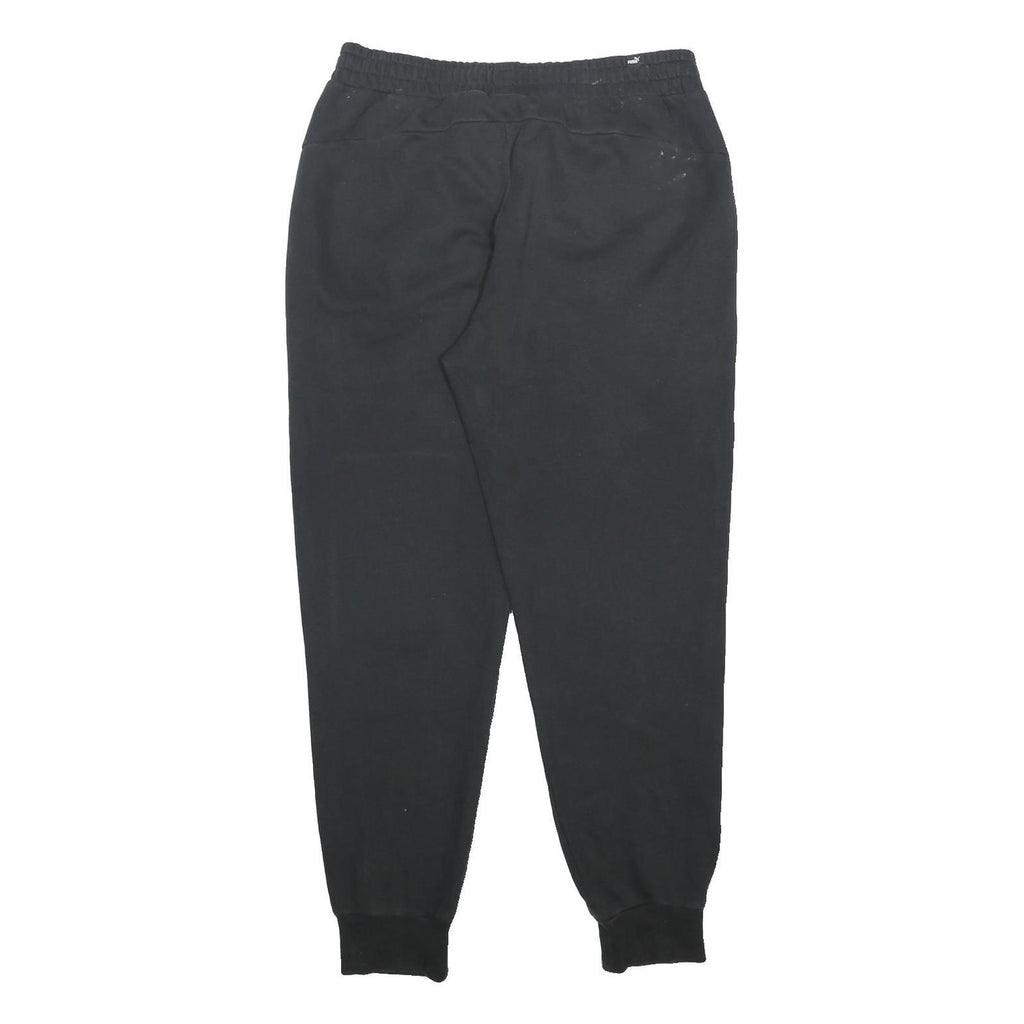 PUMA Mens Joggers Black L W31 L30 Slim Tapered Cotton Blend Casual Sportswear