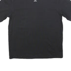 ADIDAS Womens Black Classic T-Shirt UK 12 Short Sleeve Crew Neck Logo Print