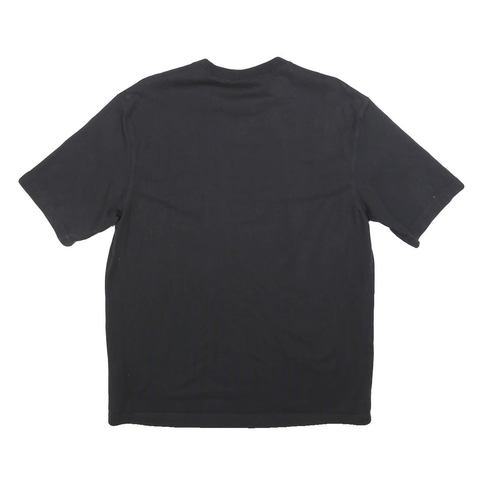 ADIDAS Womens Black Classic T-Shirt UK 12 Short Sleeve Crew Neck Logo Print