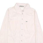 GUESS Womens White Cotton Shirt XS Classic Long Sleeve Button Front