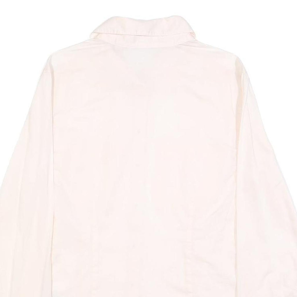 GUESS Womens White Cotton Shirt XS Classic Long Sleeve Button Front