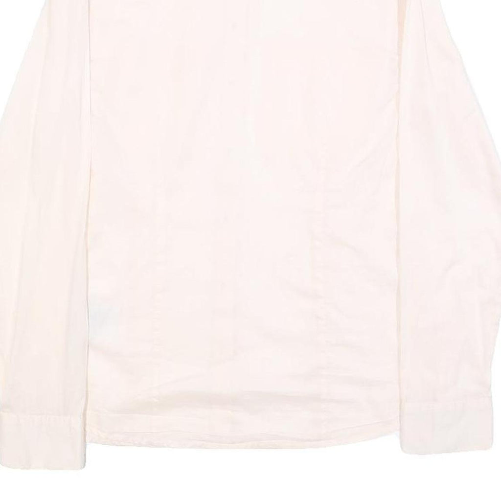 GUESS Womens White Cotton Shirt XS Classic Long Sleeve Button Front
