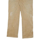 DICKIES Mens Cotton Blend Beige Regular Straight Trousers W36 L31 Workwear