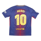 NIKE Mens 2017-18 Messi Blue Barcelona Home Football Shirt M Short Sleeve