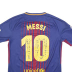 NIKE Mens 2017-18 Messi Blue Barcelona Home Football Shirt M Short Sleeve