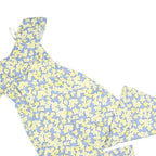 MINT VELVET Womens Blue & Yellow Floral Playsuit Linen Blend UK 14 Summer Casual