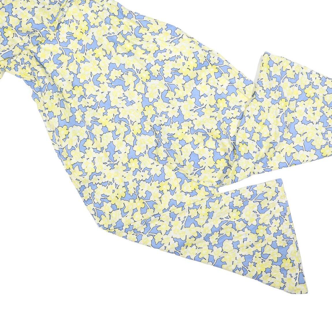 MINT VELVET Womens Blue & Yellow Floral Playsuit Linen Blend UK 14 Summer Casual