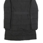 DIESEL Womens Black Jacket S Polyester Puffer Zip Belted Casual Warm Outerwear