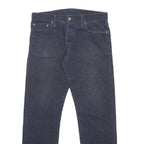 CARHARTT Mens Cotton Blend Navy Regular Fit Straight Leg Trousers W33 L32