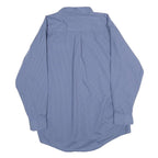 RED KAP Mens Blue Check Long Sleeve Shirt L Workwear Cotton Blend