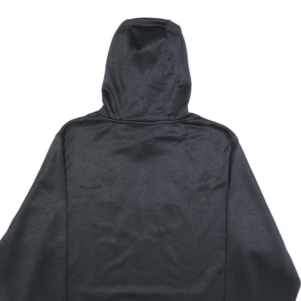 UNDER ARMOUR Mens Black & Yellow Logo Pullover Hoodie L Cotton Blend Sweatshirt