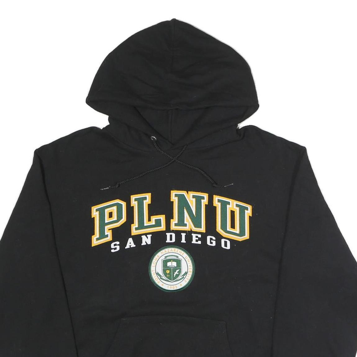 CHAMPION Mens Black PLNU San Diego Pullover Hoodie M Cotton Blend