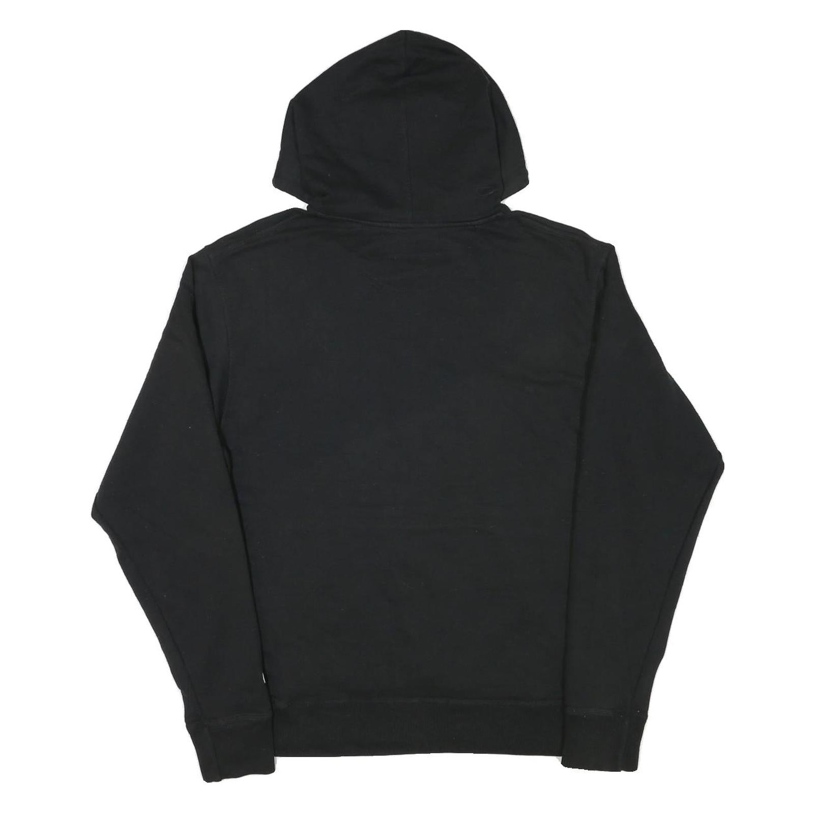 CHAMPION Mens Black Cotton Blend Pullover Hoodie M Camo Logo Sweatshirt