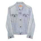 LEVI'S Womens Blue Denim Cotton Jacket S Button Closure Classic Fit Casual