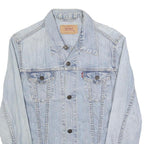 LEVI'S Womens Blue Denim Cotton Jacket S Button Closure Classic Fit Casual