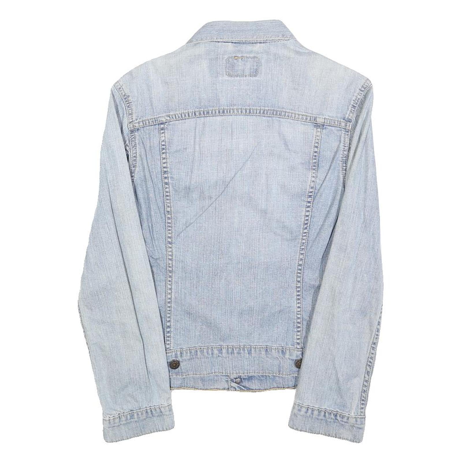 LEVI'S Womens Blue Denim Cotton Jacket S Button Closure Classic Fit Casual