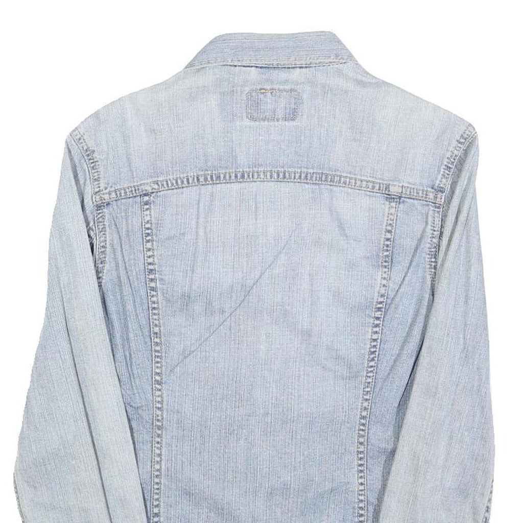LEVI'S Womens Blue Denim Cotton Jacket S Button Closure Classic Fit Casual