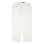 LEVI'S Womens White Relaxed Straight Denim Jeans W36 L28 Classic Zip Cotton