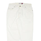 LEVI'S Womens White Relaxed Straight Denim Jeans W36 L28 Classic Zip Cotton