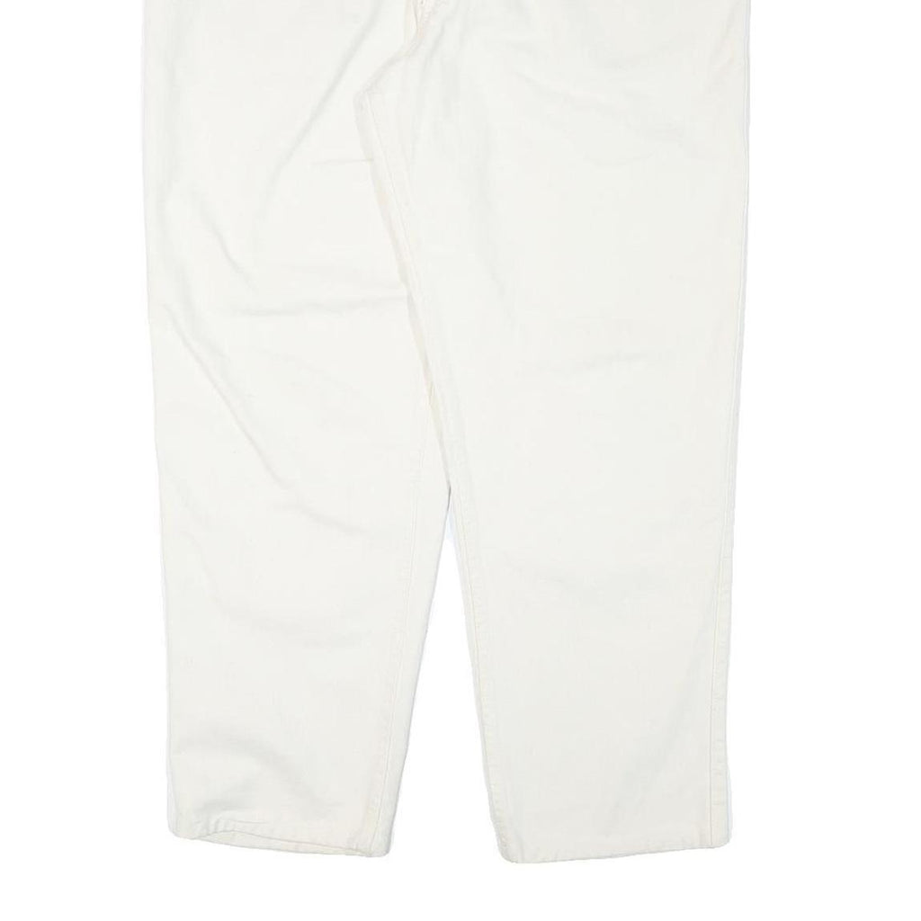 LEVI'S Womens White Relaxed Straight Denim Jeans W36 L28 Classic Zip Cotton