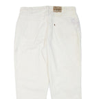 LEVI'S Womens White Relaxed Straight Denim Jeans W36 L28 Classic Zip Cotton