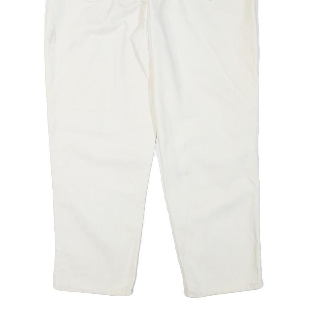 LEVI'S Womens White Relaxed Straight Denim Jeans W36 L28 Classic Zip Cotton