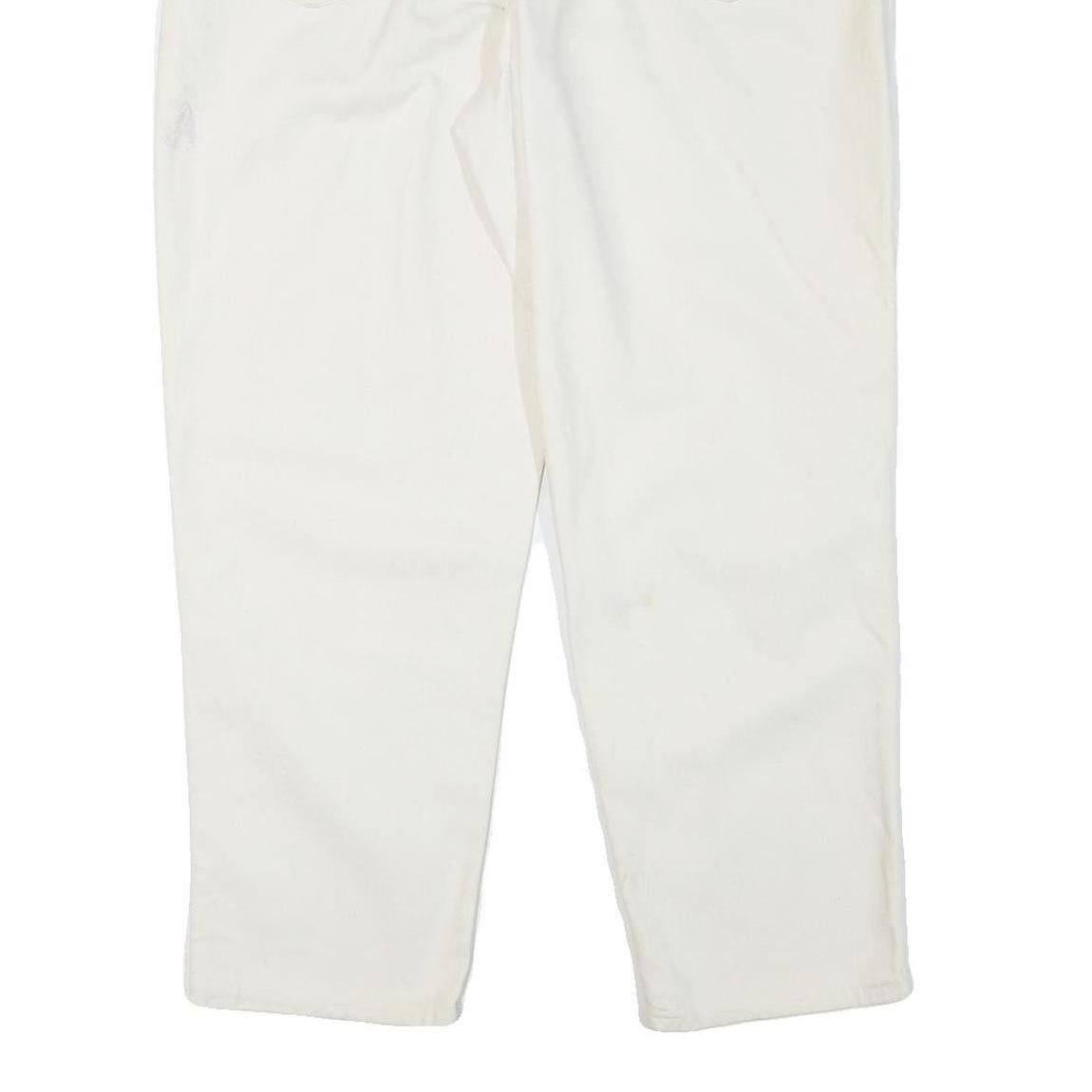 LEVI'S Womens White Relaxed Straight Denim Jeans W36 L28 Classic Zip Cotton