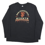 MAJESTIC Mens Black San Francisco Giants Graphic Long Sleeve Crew Neck 2XL