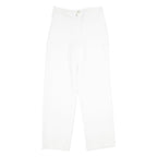 LINGARA Womens White Regular Fit Straight Leg Trousers W28 L34 Zip Closure