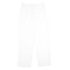 LINGARA Womens White Regular Fit Straight Leg Trousers W28 L34 Zip Closure