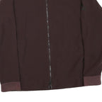 ADIDAS Mens Maroon Slim Zip Jacket Polyester Blend Plain Sportswear L