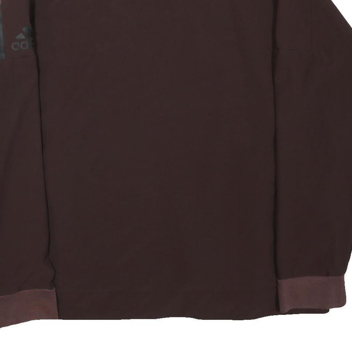 ADIDAS Mens Maroon Slim Zip Jacket Polyester Blend Plain Sportswear L