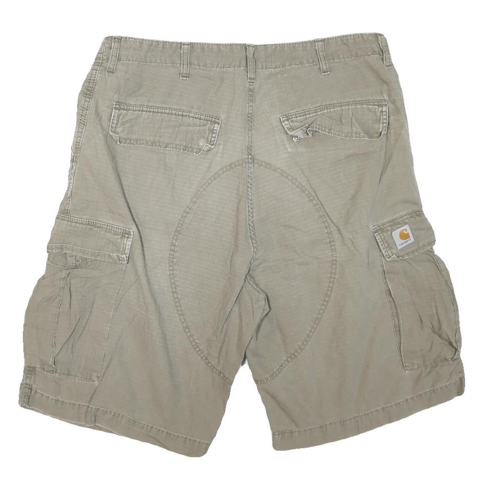 CARHARTT Mens Beige Cargo Shorts L W36 Practical Durable Cotton Blend