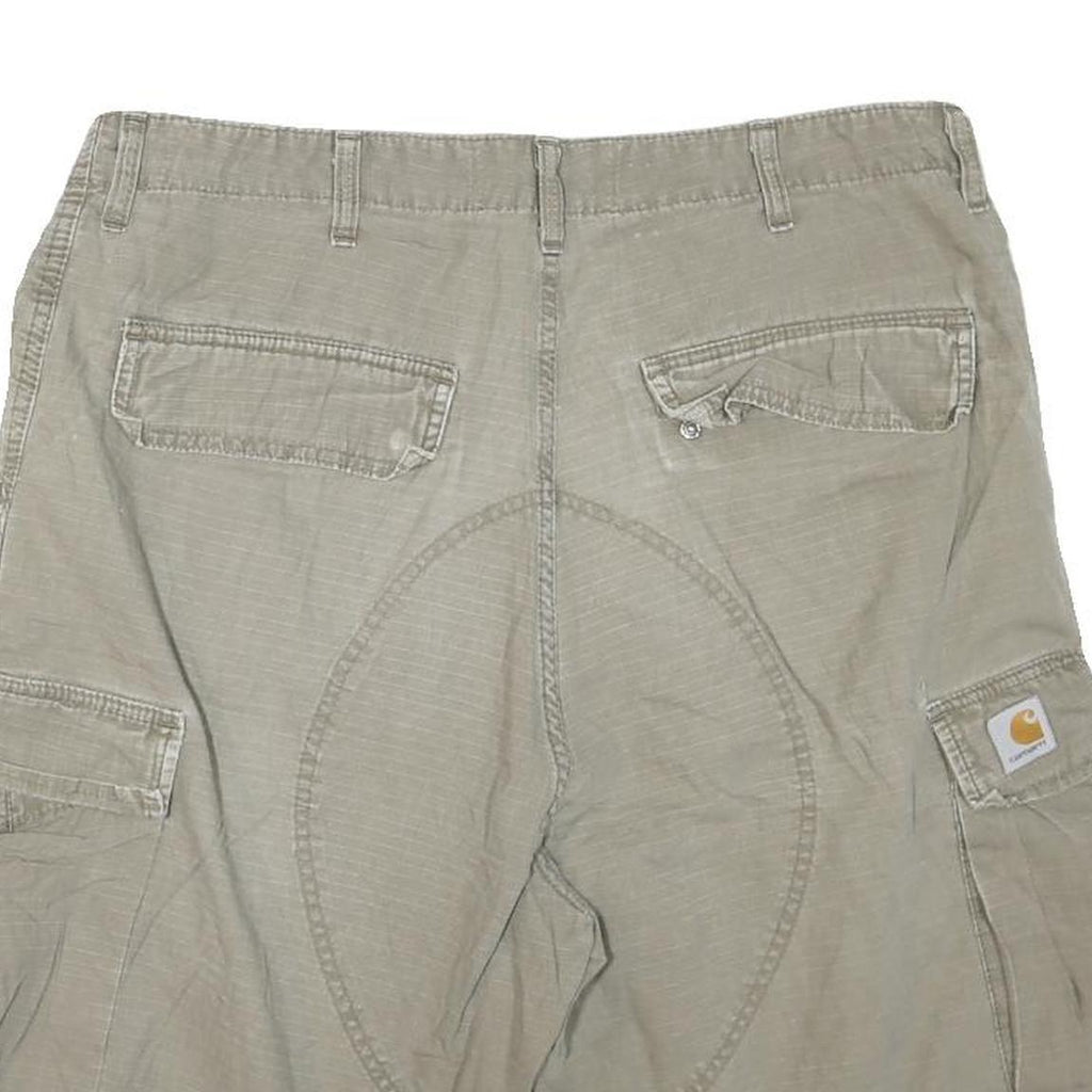 CARHARTT Mens Beige Cargo Shorts L W36 Practical Durable Cotton Blend