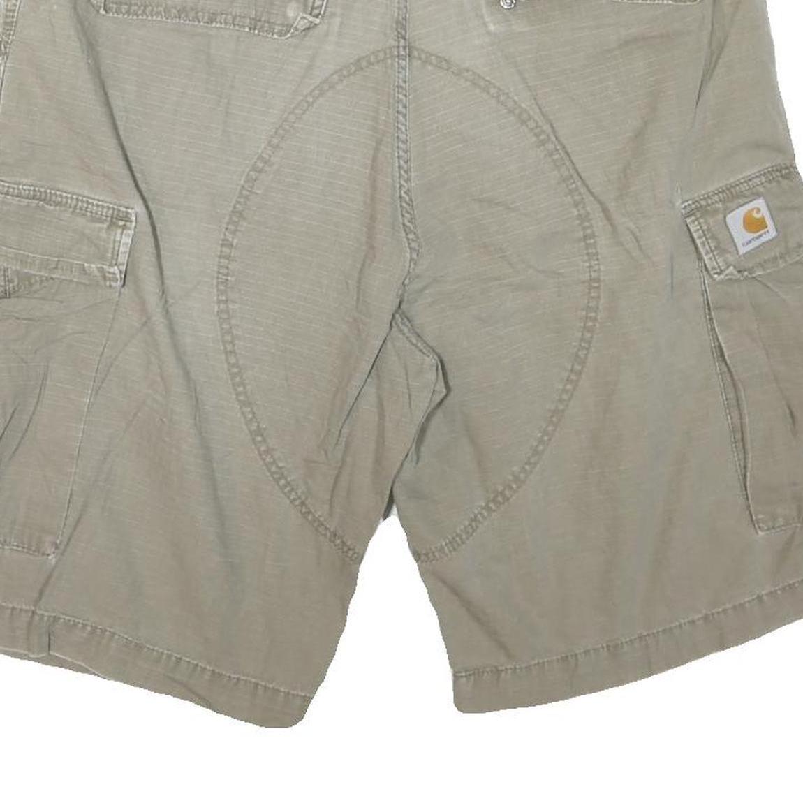 CARHARTT Mens Beige Cargo Shorts L W36 Practical Durable Cotton Blend