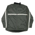 NIKE Mens Green & White Zip Jacket XL Polyester Blend Plain Lightweight