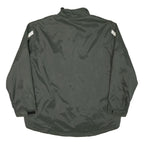 NIKE Mens Green & White Zip Jacket XL Polyester Blend Plain Lightweight