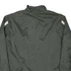 NIKE Mens Green & White Zip Jacket XL Polyester Blend Plain Lightweight