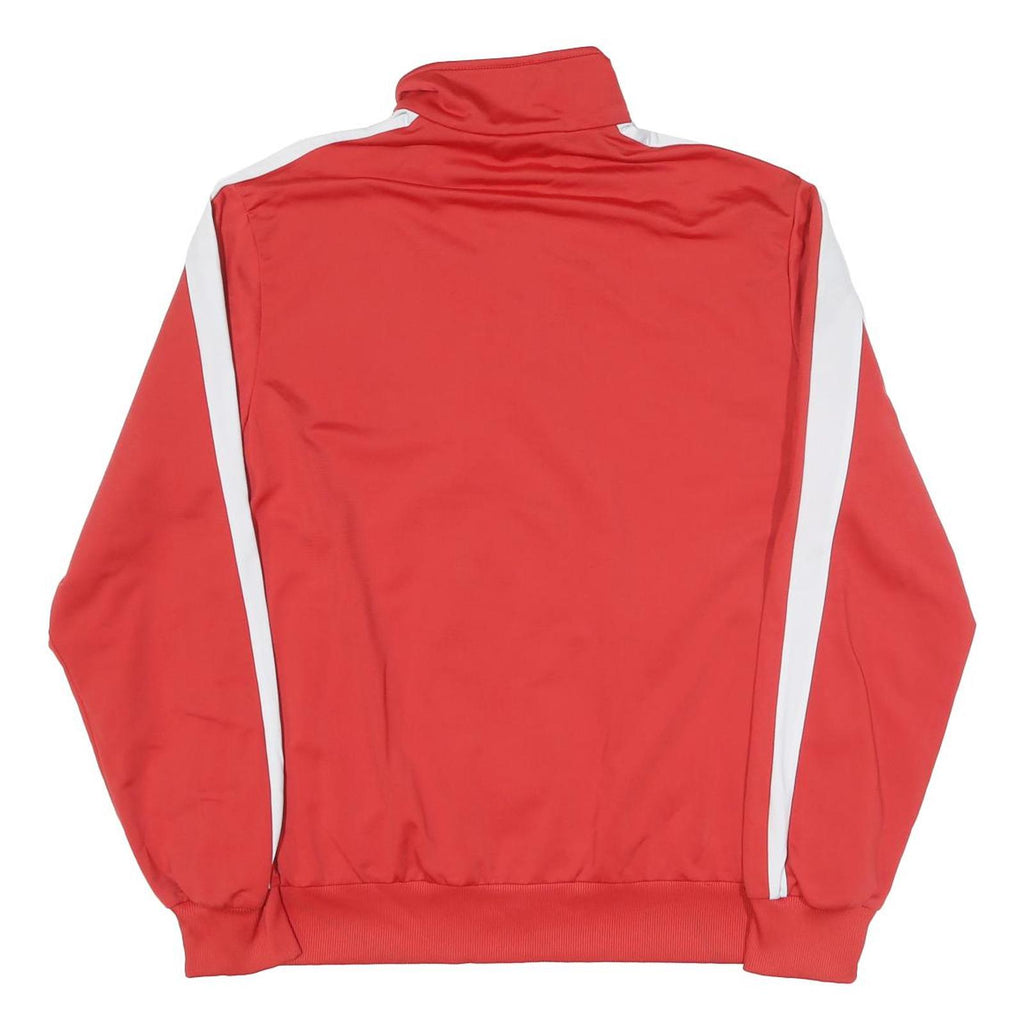PUMA Mens Red & White Track Jacket L Polyester Zip Athletic Fit Sportswear