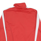 PUMA Mens Red & White Track Jacket L Polyester Zip Athletic Fit Sportswear