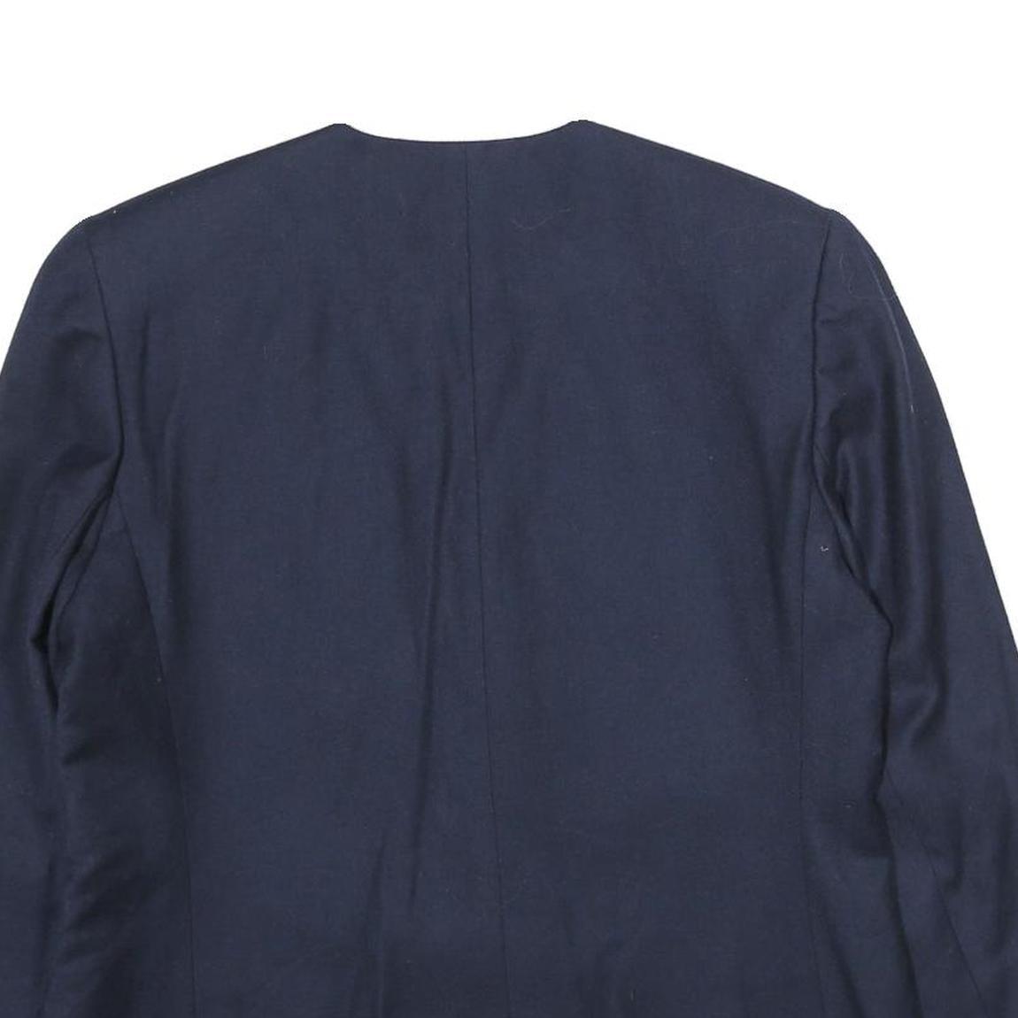 CHARTER CLUB Womens Navy Wool Classic Button Jacket UK 14 Plain Elegant Formal