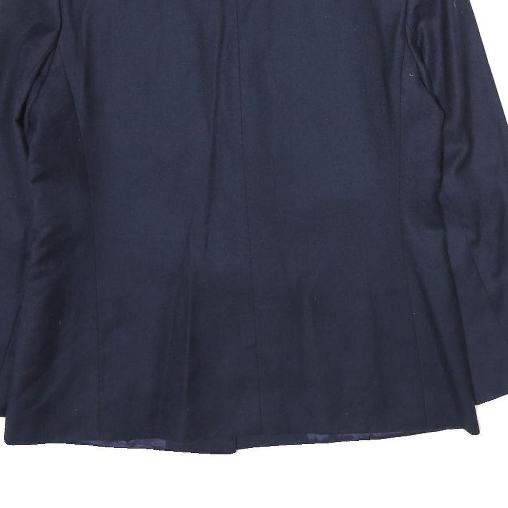 CHARTER CLUB Womens Navy Wool Classic Button Jacket UK 14 Plain Elegant Formal