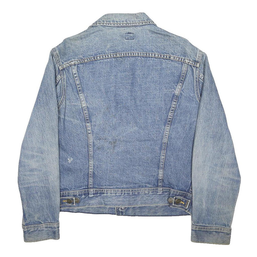 LEE Womens Blue Denim Jacket M Cotton Blend Button Closure Casual Classic Fit