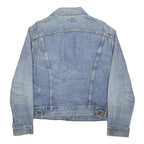 LEE Womens Blue Denim Jacket M Cotton Blend Button Closure Casual Classic Fit