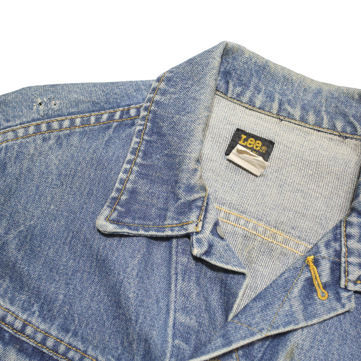 LEE Womens Blue Denim Jacket M Cotton Blend Button Closure Casual Classic Fit