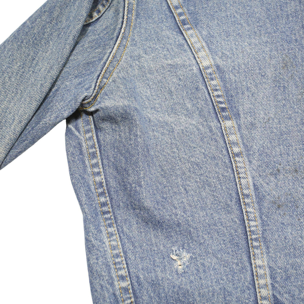 LEE Womens Blue Denim Jacket M Cotton Blend Button Closure Casual Classic Fit